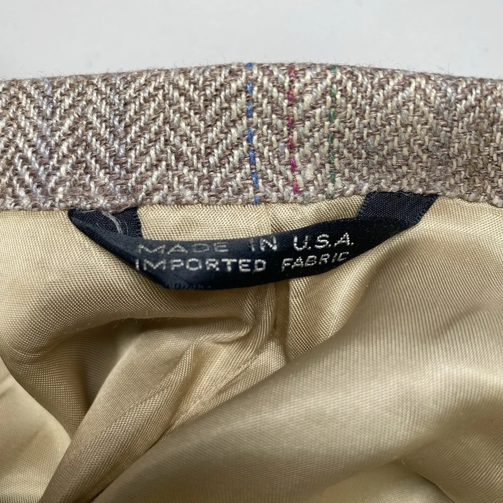 80s Chaps by Ralph Lauren Sport Coat (42L) 2B1V Summer Tweed Herringbone Stripe